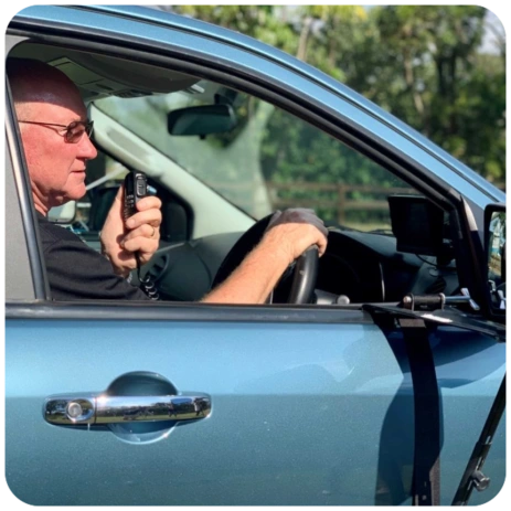 Typical Grey Nomad using UHF CB radio
